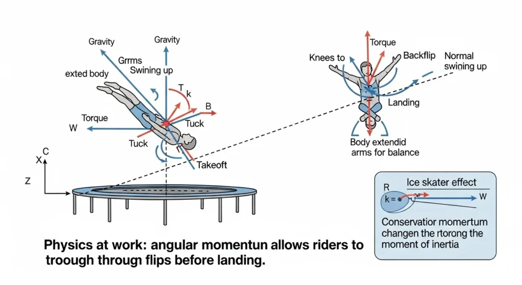 Dirt Bike Triple Backflip: History, Physics, and the Riders Who Nailed It 4 Physics at work angular momentum allows riders to rotate through three flips before landing.