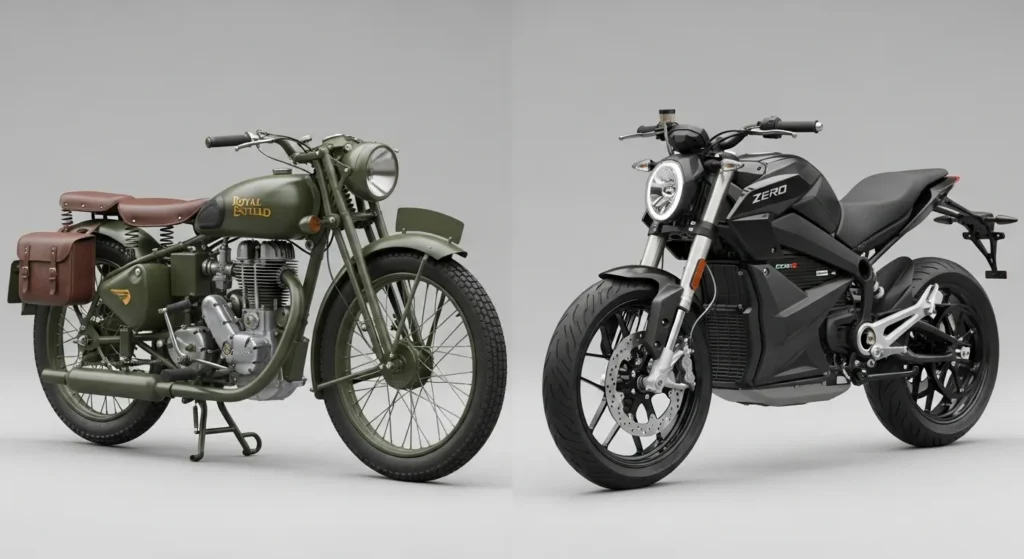Side-by-side render of Royal Enfield FF-C6 Flying Flea FF-C6.