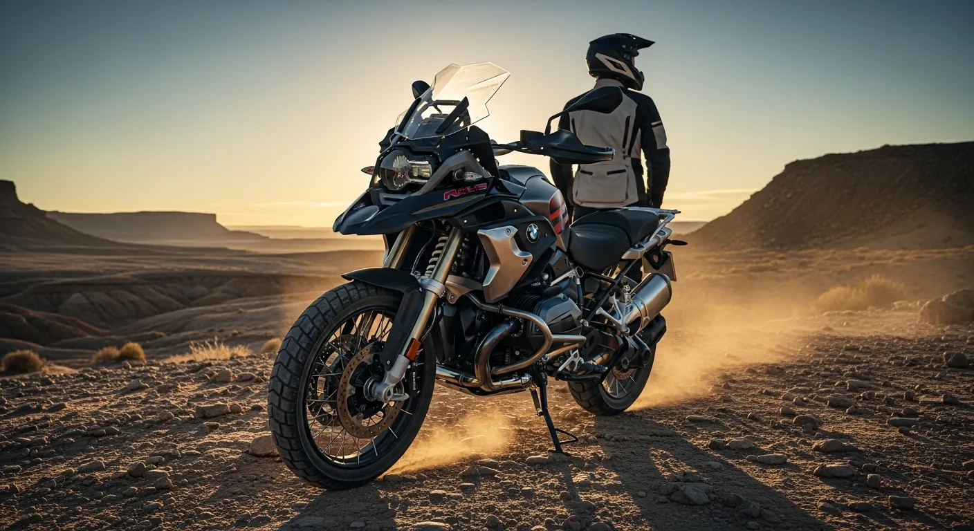 2026 BMW R 12 GS adventure bike showcased in desert trails with retro-modern styling.
