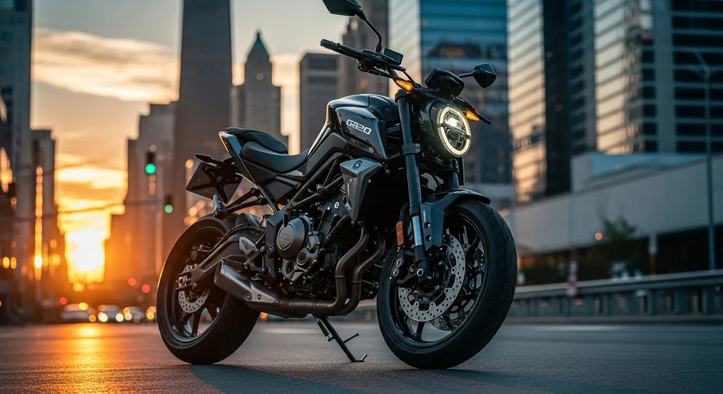 2026 CFMoto 675NK naked bike with LED lights showcased in the U.S.