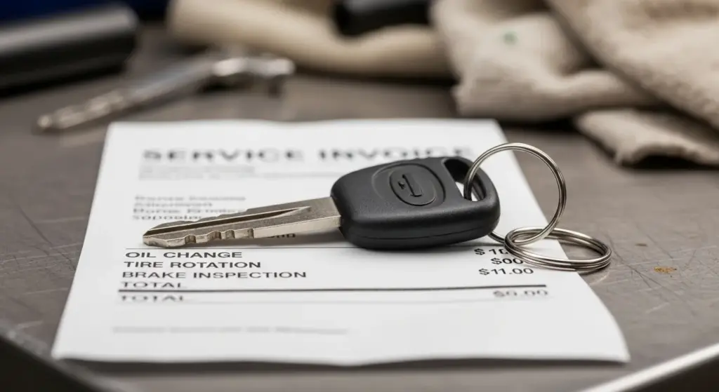 Should You Buy an Extended Warranty for Your Bike? Riders Weigh In 2 Bike warranty documents and repair bill on workshop table