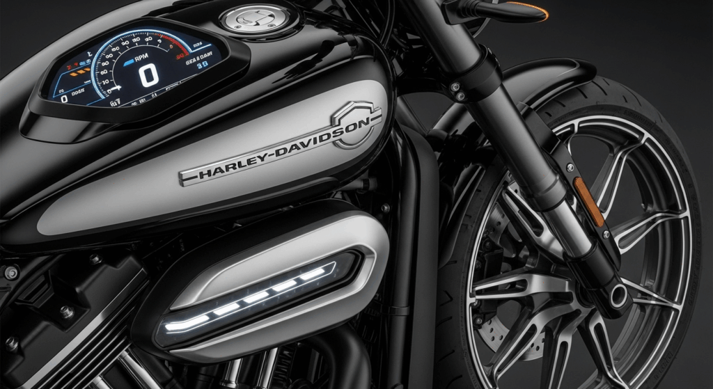 Harley-Davidson’s Next Big Bet: A $6K Street 500 for New Riders in 2026? 2 Close-up of the 2026 Harley-Davidson Street 500’s modern design with LED lights and sleek tank lines.