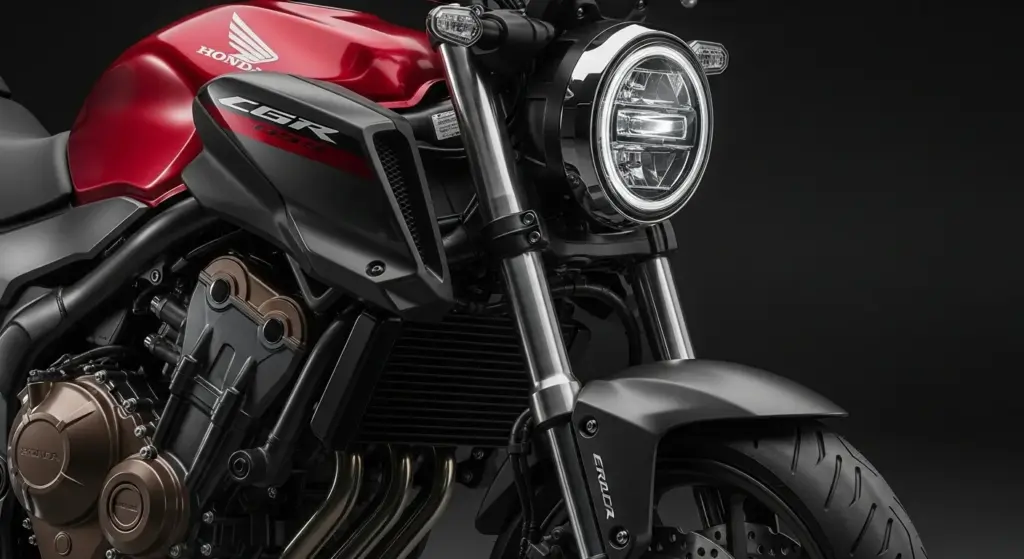 Honda’s 2026 CB500SF Is Breaking the Internet — Here’s Why Riders Love It 2 Close-up view of the 2026 Honda CB500SF showing LED lighting, tank lines, and TFT display.