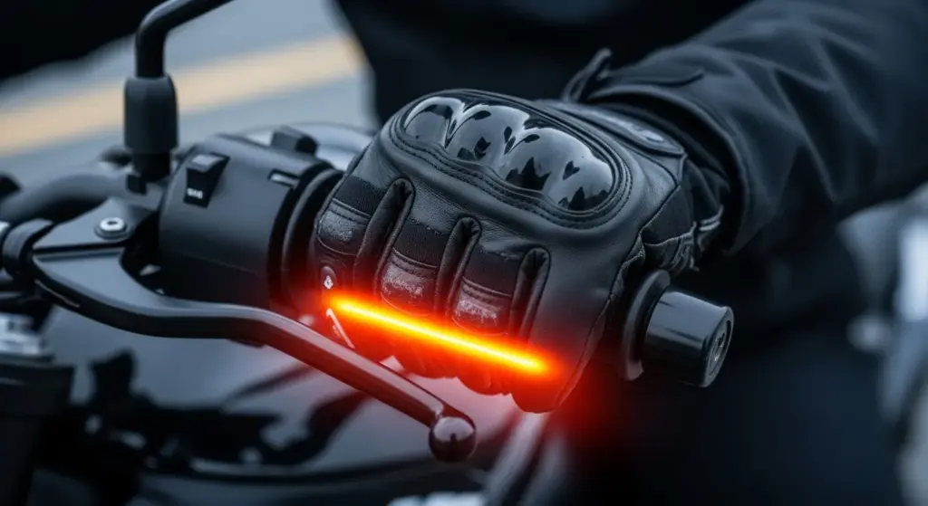 Heated Jackets vs Heated Grips – Which Keeps You Warmer? 2 Heated grips turned on during winter ride