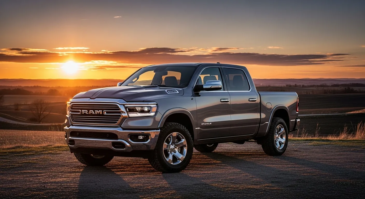 Ram 1500 Hemi V-8 in a scenic outdoor photoshoot showcasing