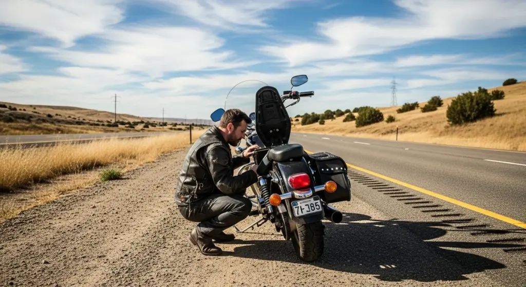 Testing motorcycle fuses for shorts.